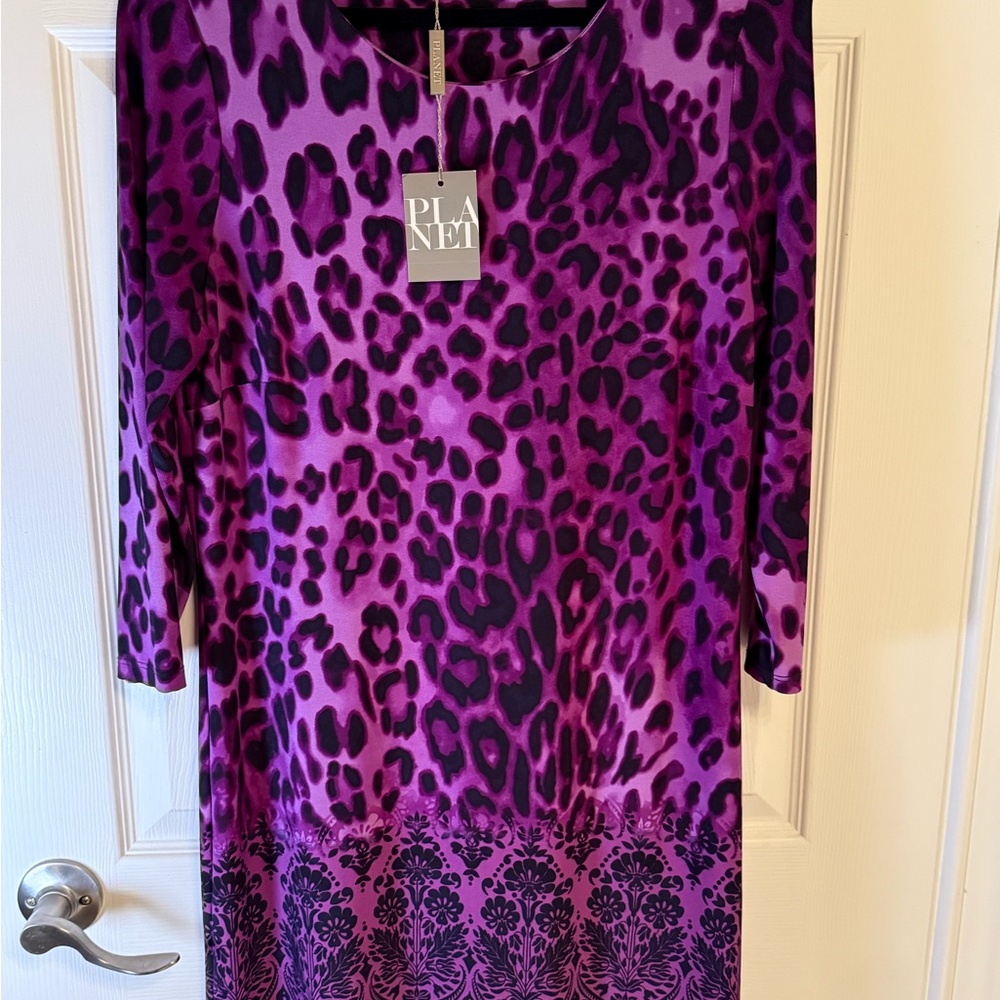 PLANET Violet Animal Print Dress